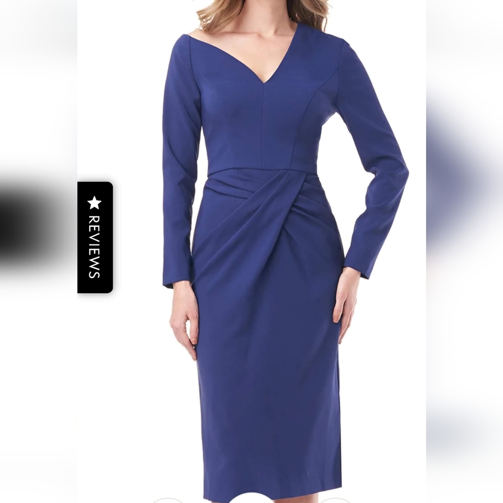 Kay Unger blue cobalt dress, size 8, NwoT